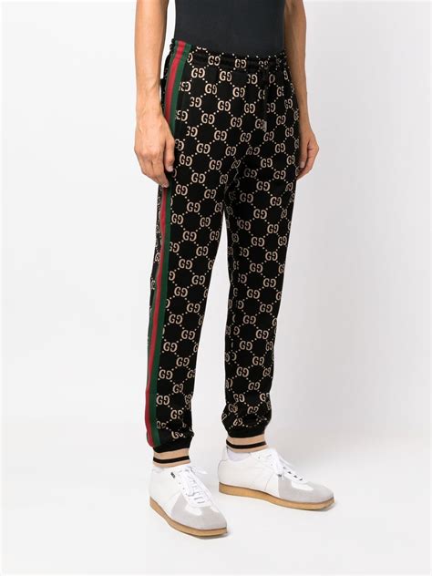 gucci black track pants old english|authentic Gucci tracksuit.